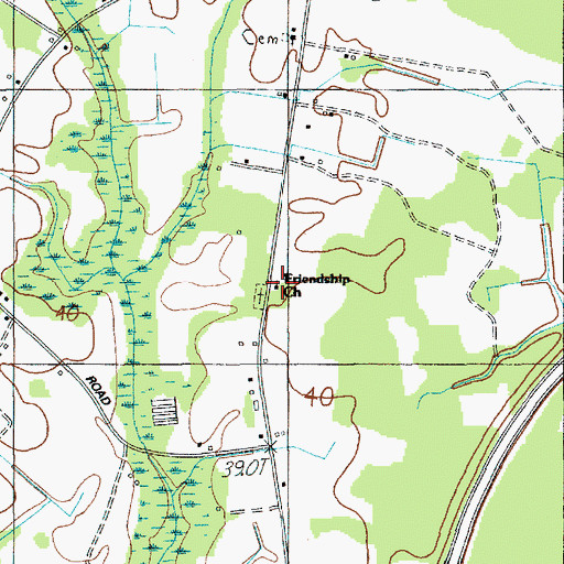 Topographic Map of Friendship Church, SC