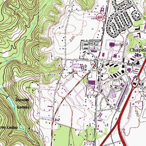 Topographic Map of General Sumter Estates, SC