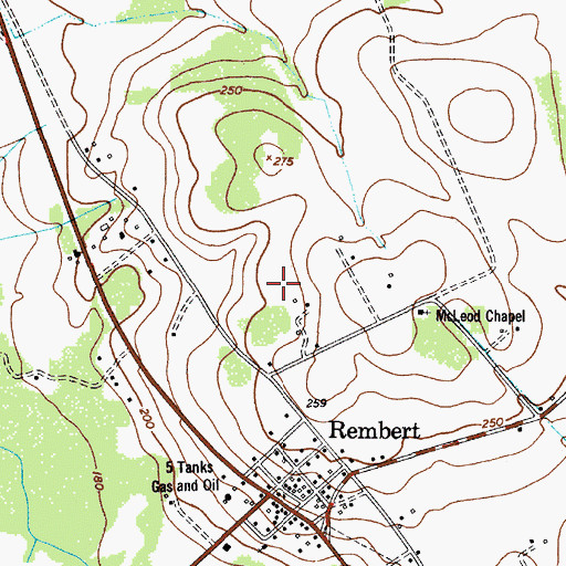 Topographic Map of Godgold Subdivision, SC