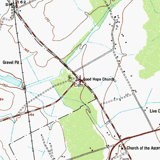 Topographic Map of Good Hope School (historical), SC