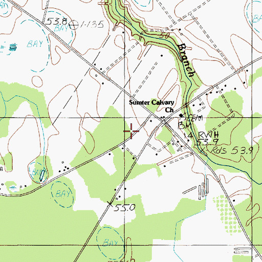 Topographic Map of Ingram School (historical), SC