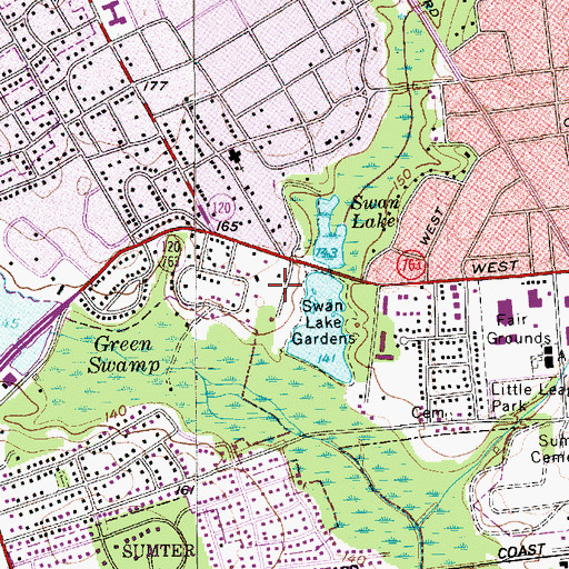 Topographic Map of Iris Gardens, SC