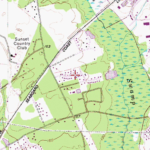 Topographic Map of Ivey Hall, SC