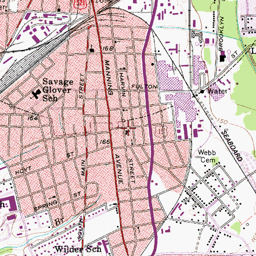 Topographic Map of Jehovah Baptist Church, SC