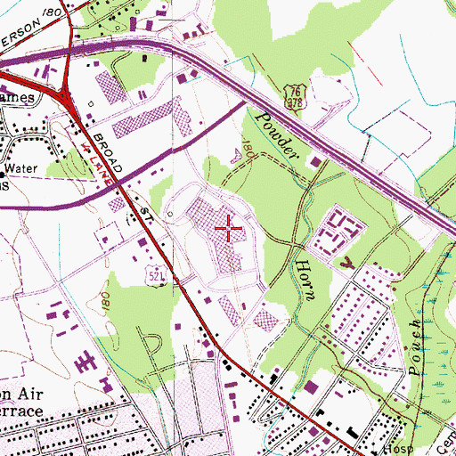 Topographic Map of Jessamine Mall Shopping Center, SC