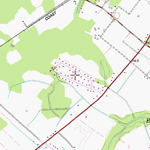 Topographic Map of Lazy Acres Estates, SC