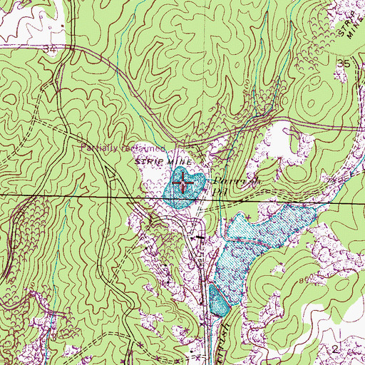 Topographic Map of Parrish Pond, AL
