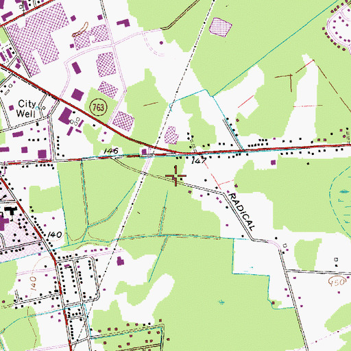 Topographic Map of McIver School (historical), SC