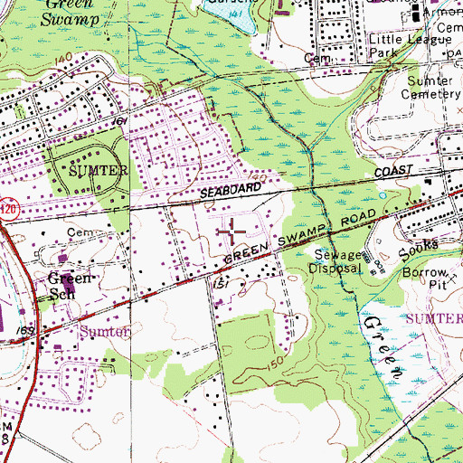 Topographic Map of Midfield, SC