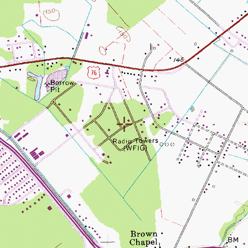 Topographic Map of Midland Acres, SC