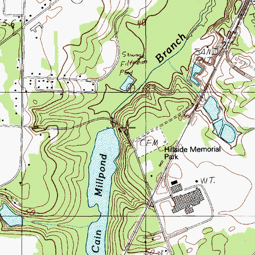 Topographic Map of Monoghan School (historical), SC