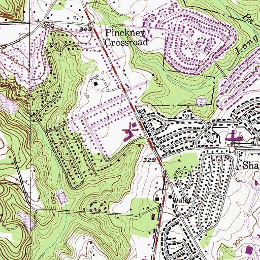 Topographic Map of Oakland Elementary School, SC