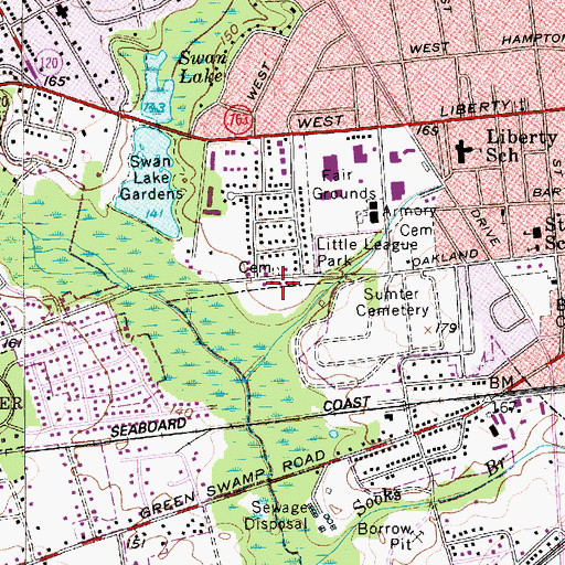 Topographic Map of Marigold Heights, SC