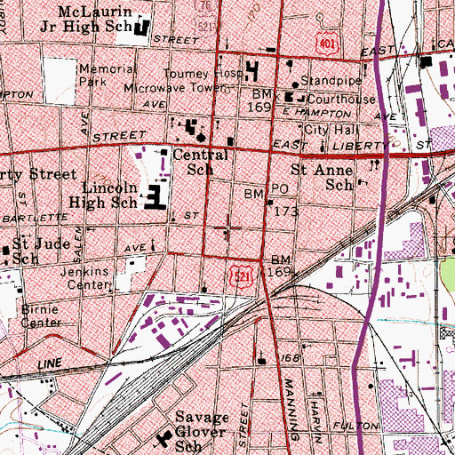 Topographic Map of Pentecostal Holiness Church, SC