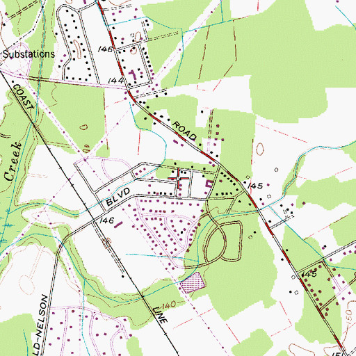 Topographic Map of Pine Acres, SC