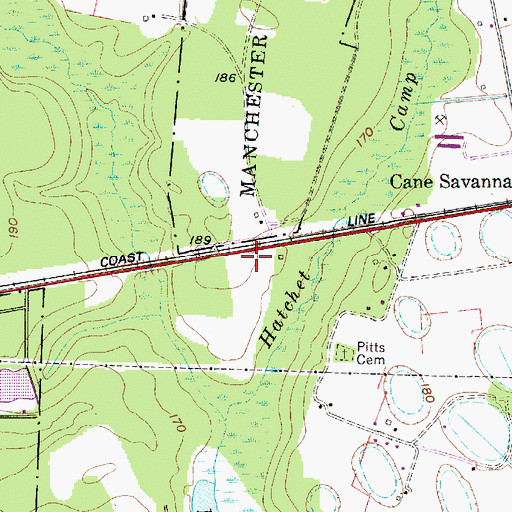 Topographic Map of Pine Hill Church (historical), SC
