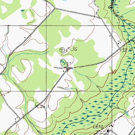Topographic Map of Plum Hill School (historical), SC