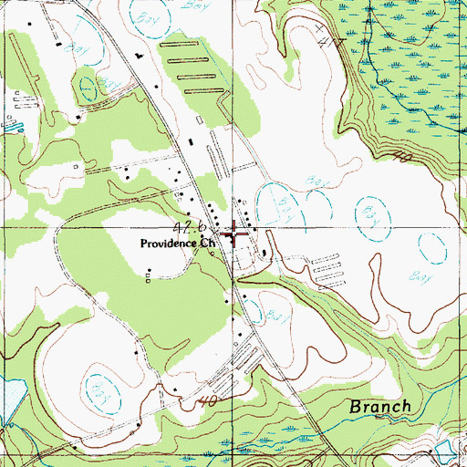 Topographic Map of Providence Church, SC