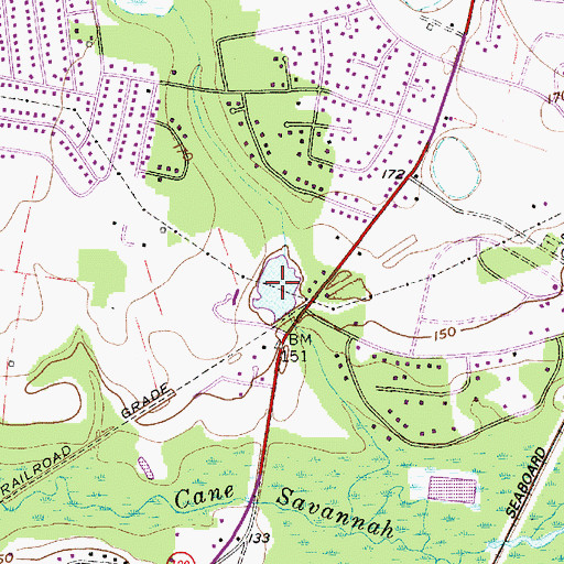 Topographic Map of Mathis Pond, SC