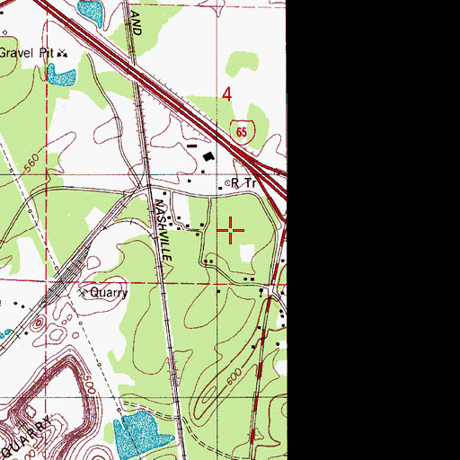 Topographic Map of Pasqua, AL