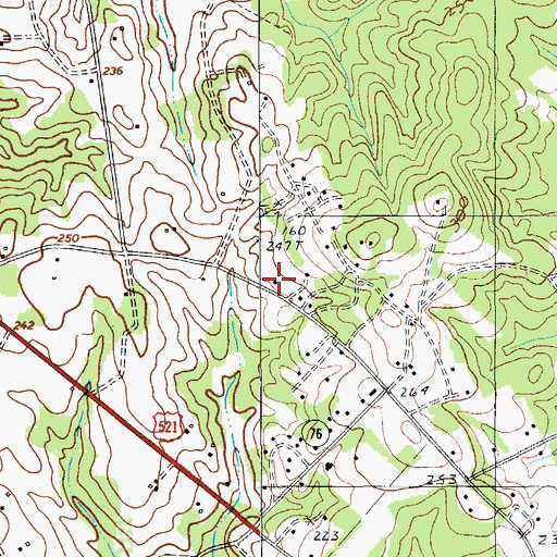 Topographic Map of Rock Shed School (historical), SC
