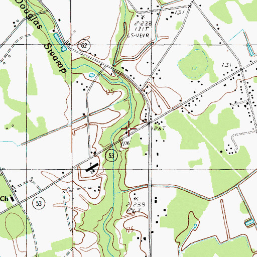 Topographic Map of Saint Johns Church, SC