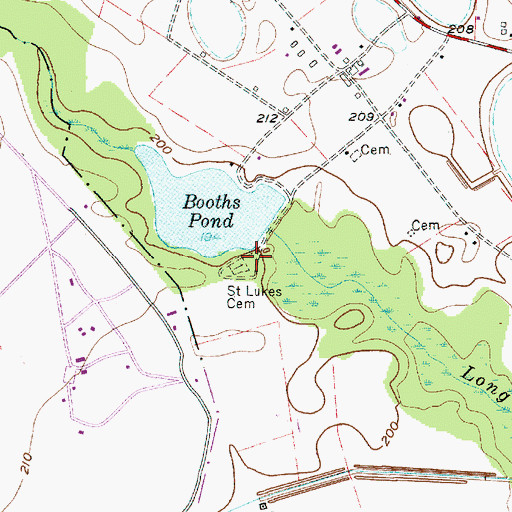 Topographic Map of Saint Luke School (historical), SC