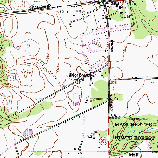 Topographic Map of Saint Lukes Church (historical), SC