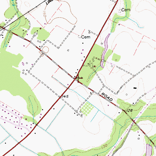 Topographic Map of Shaws Crossroads, SC