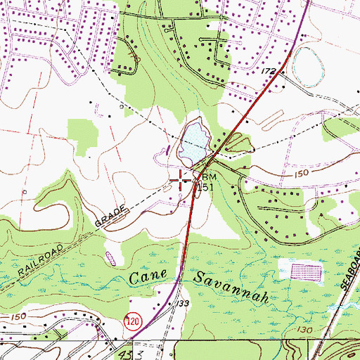 Topographic Map of Spring Lake, SC