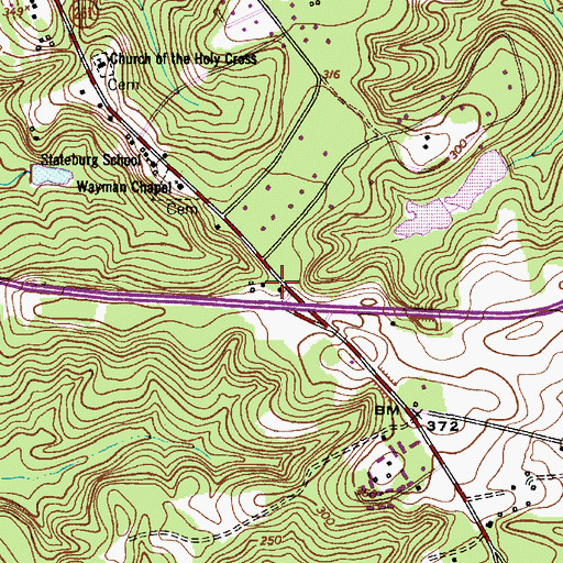 Topographic Map of Stateburg Church (historical), SC