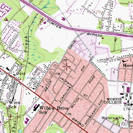 Topographic Map of Summers Homes, SC