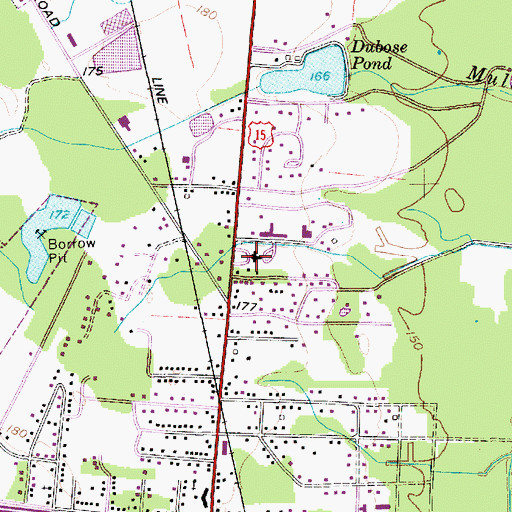 Topographic Map of Sumter County Correctional Center, SC