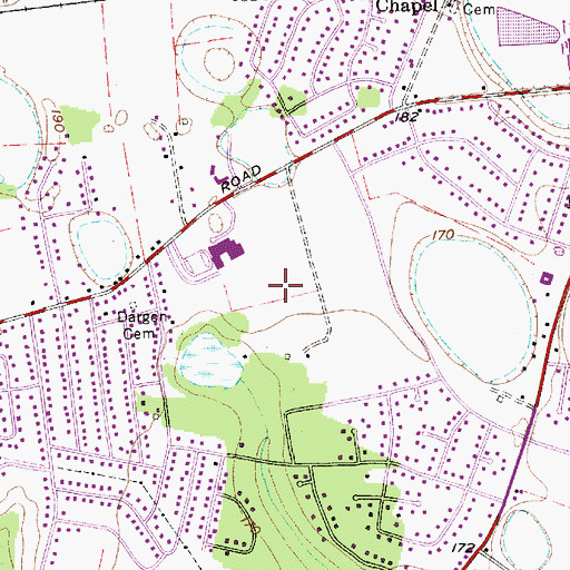 Topographic Map of Sumter High School, SC