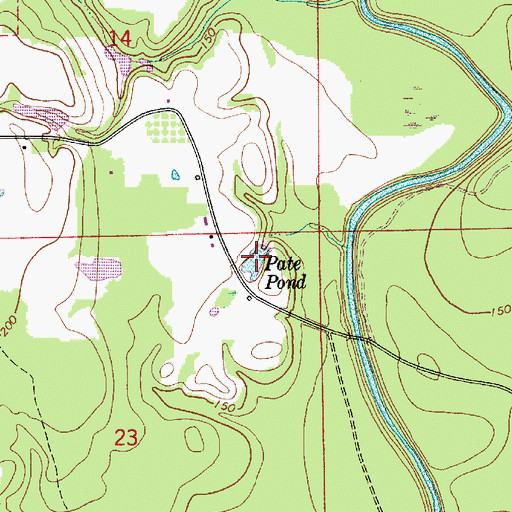 Topographic Map of Pate Pond, AL