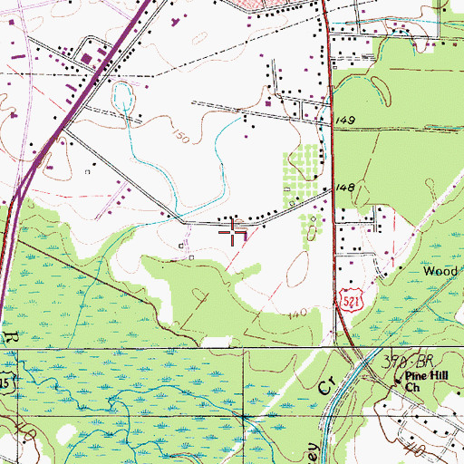 Topographic Map of Tiller Circle, SC
