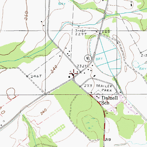 Topographic Map of Tirzah Presbyterian Church, SC