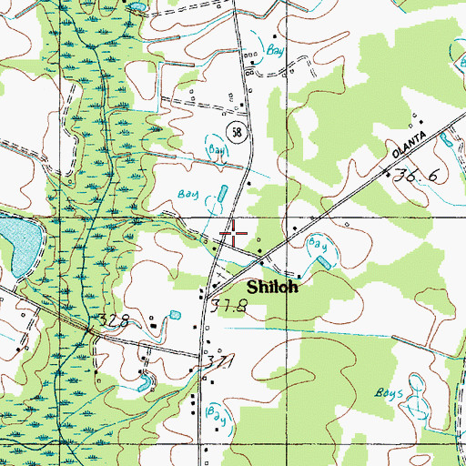 Topographic Map of Trinity Church (historical), SC