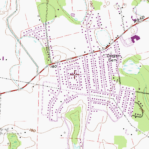 Topographic Map of Twin Lakes, SC