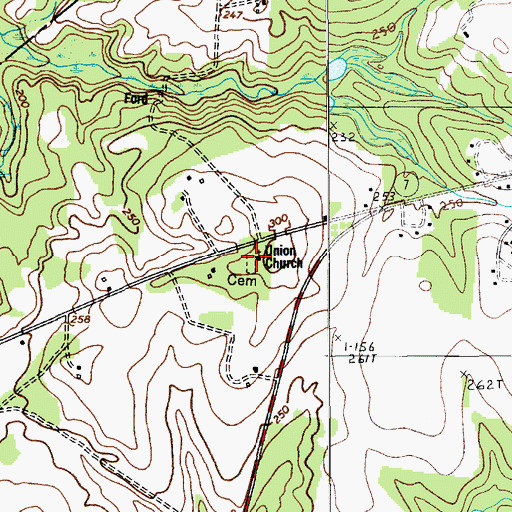 Topographic Map of Union Cemetery, SC