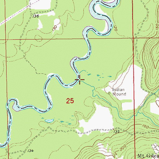 Topographic Map of Pates Creek, AL