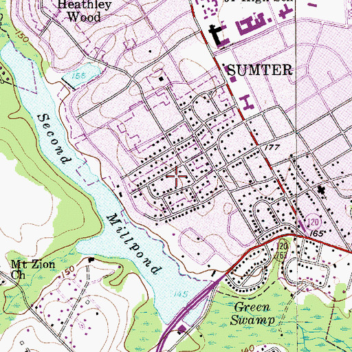 Topographic Map of Westhaven, SC