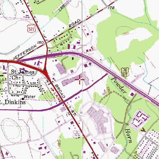 Topographic Map of Westmark Plaza Shopping Center, SC