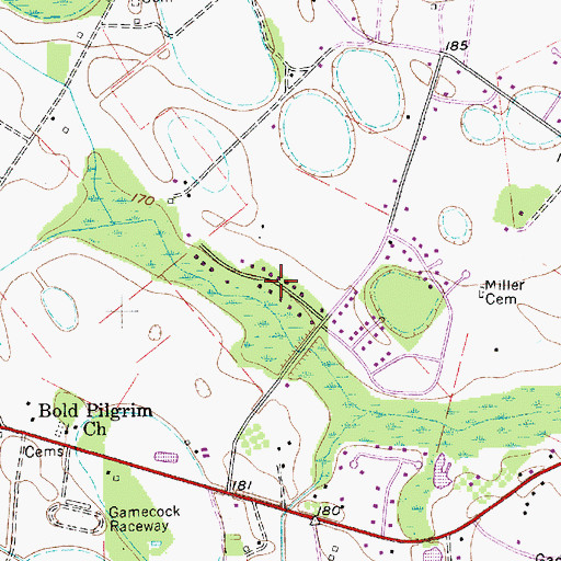 Topographic Map of Winter Park, SC