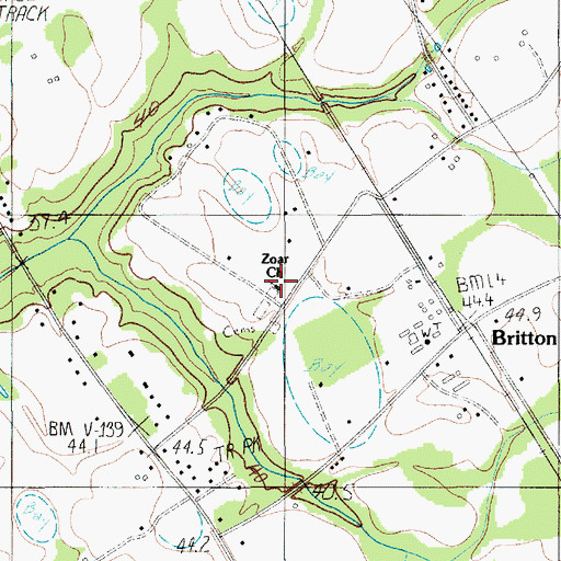 Topographic Map of Zoar Church, SC