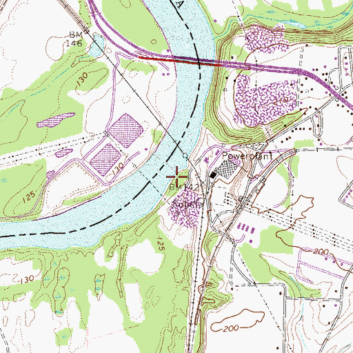 Topographic Map of Sand Bar Ferry Landing, SC