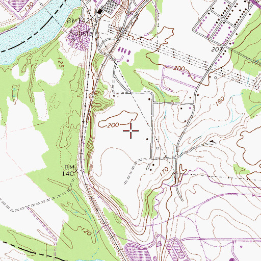 Topographic Map of Savanna Town (historical), SC