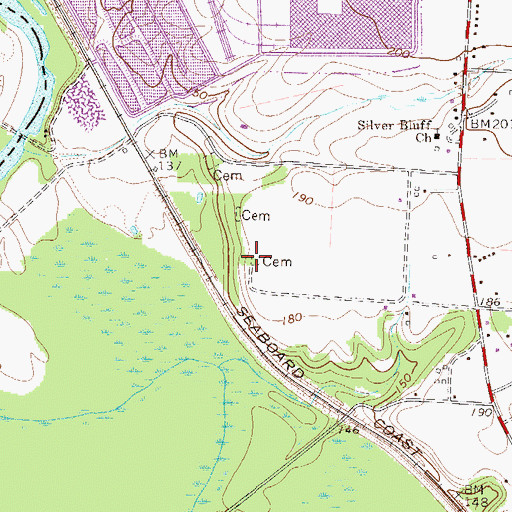 Topographic Map of Zubly Cemetery, SC