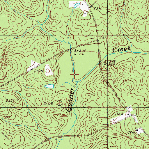 Topographic Map of Flat Rock Creek, SC