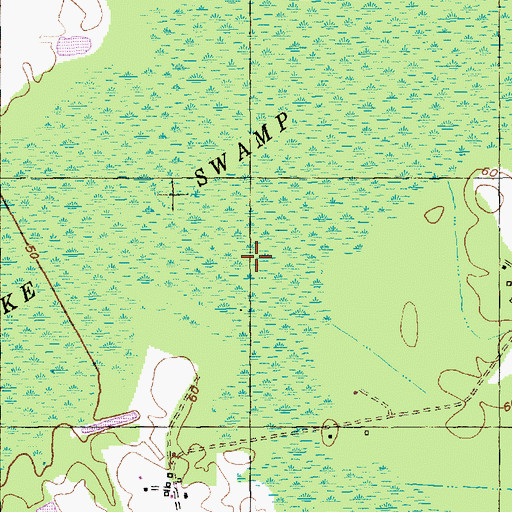 Topographic Map of Playcard Swamp, SC